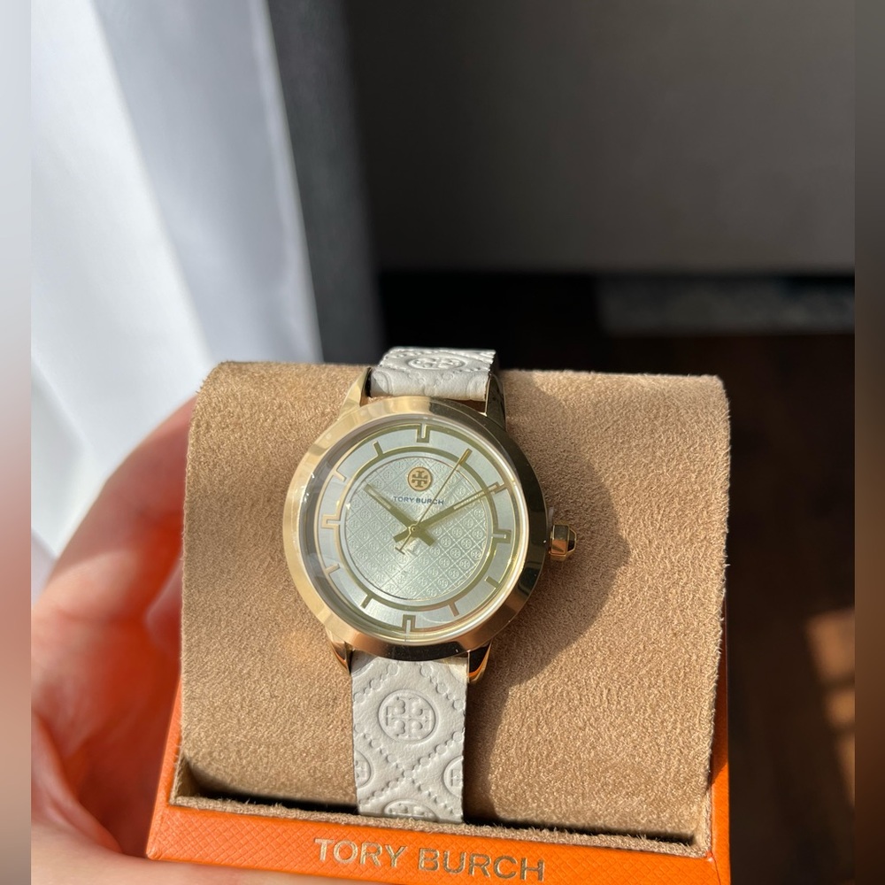 Tory Burch Gold and White Women's Watch